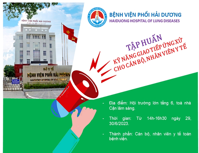 Bệnh viện Phổi Hải Dương tập huấn kỹ năng giao tiếp ứng xử cho cán bộ, nhân viên y tế